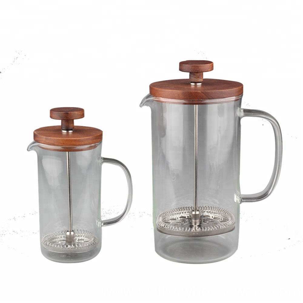 Heat Resistant Borosilicate Glass French Press With Heat Resistant Borosilicate Glass French Press With